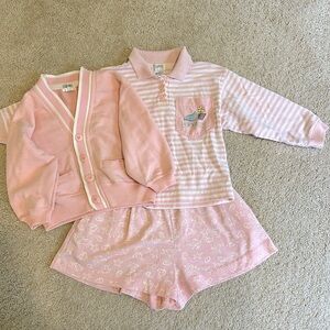 Vintage Kids ESPRIT - size Girls 3T Three Piece Pink Set